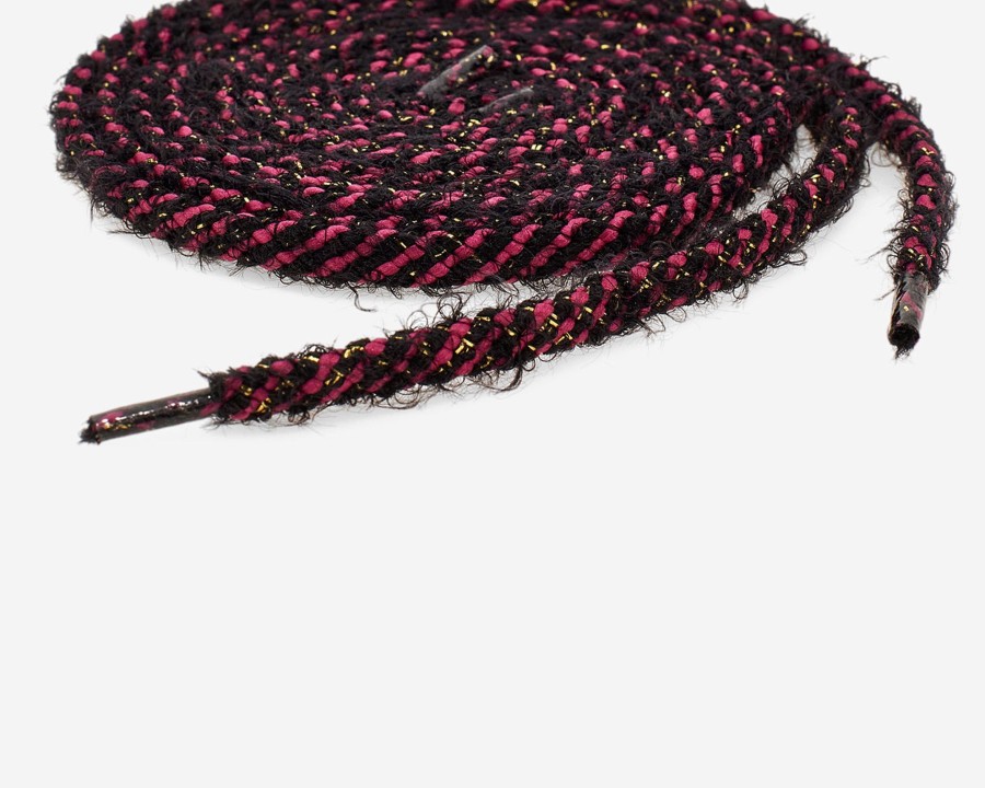 Women P448 Laces | Shoelaces Fuchsia/Black/Gold