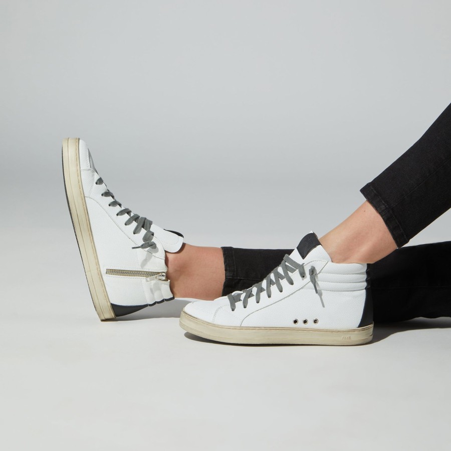 Women P448 High Tops | Skate Recycled White/Black