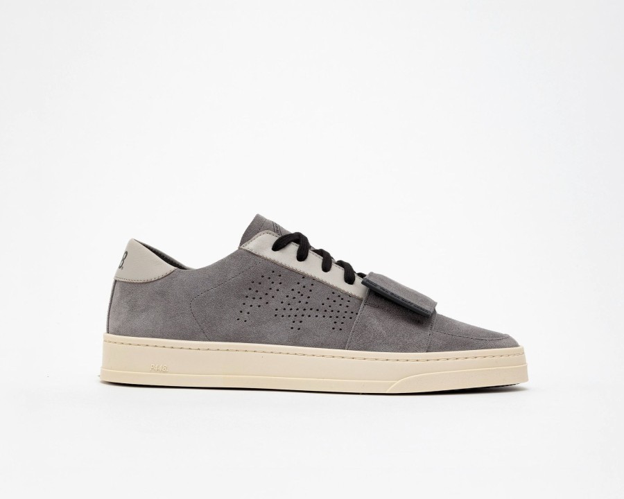 Men P448 Low Tops | Jack Velcro Anthracite