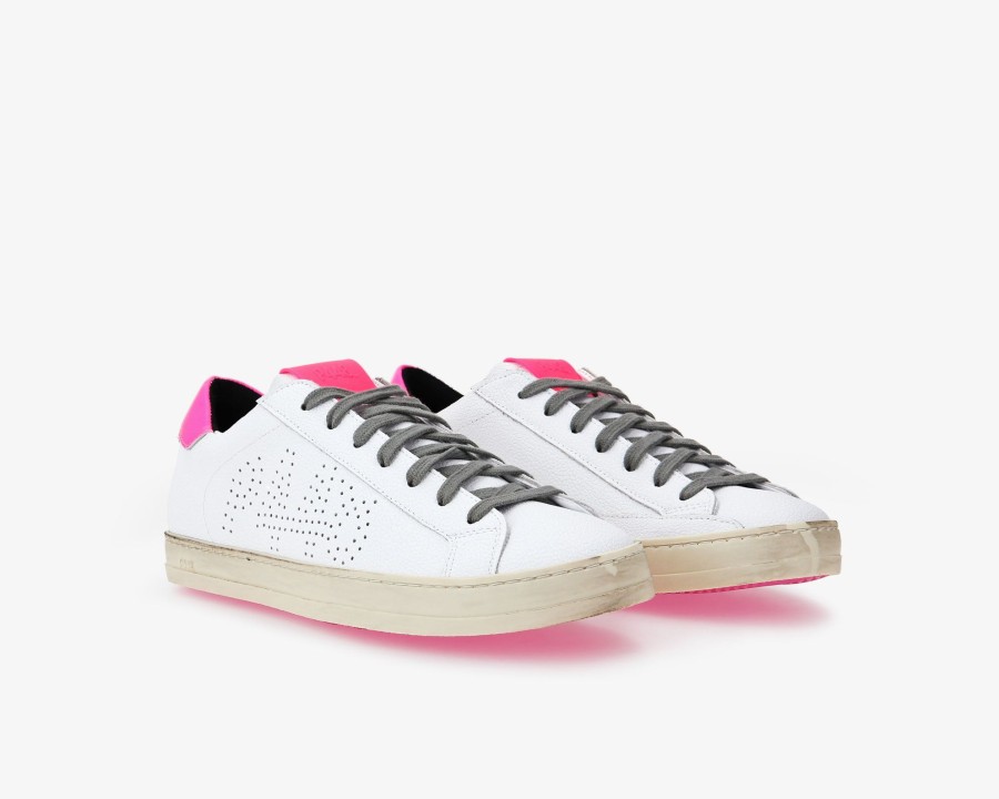 Women P448 Low Tops | John Recycled White/Fuchsia