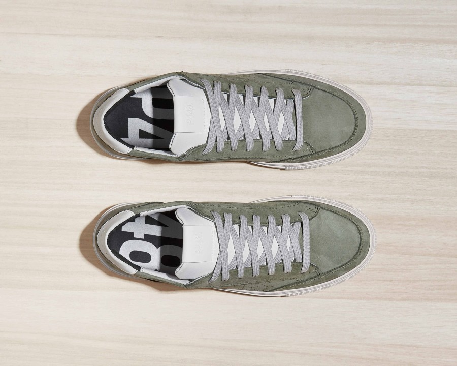 Men P448 Low Tops | Soho Army/White