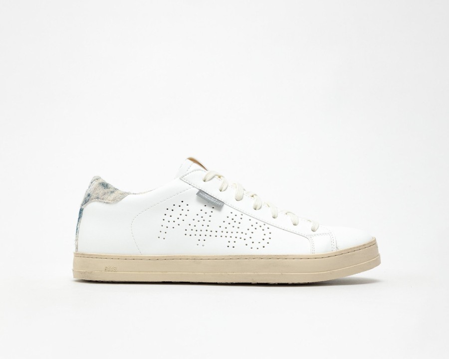 Men P448 Low Tops | John Tie/White