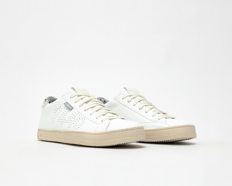 Men P448 Low Tops | John Tie/White