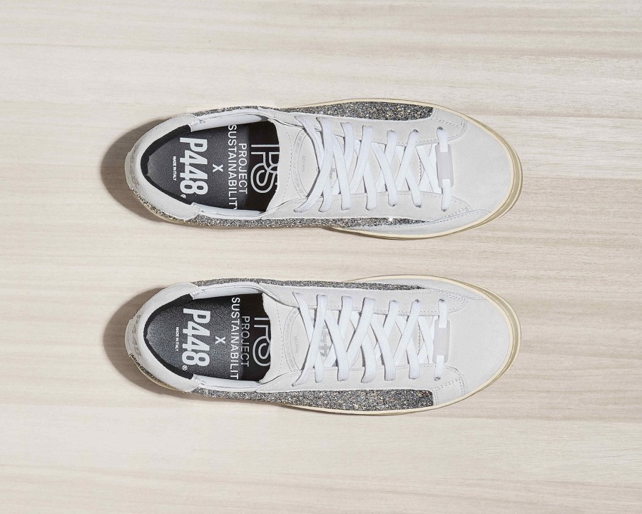 Women P448 Low Tops | John Recycled White/Silver