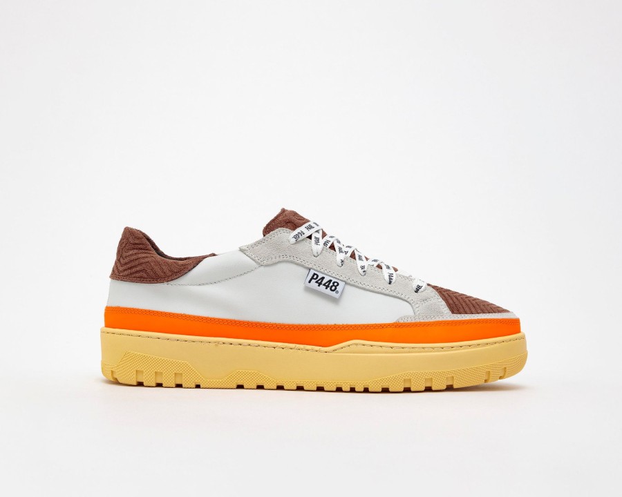 Men P448 Low Tops | Olli White/Orange