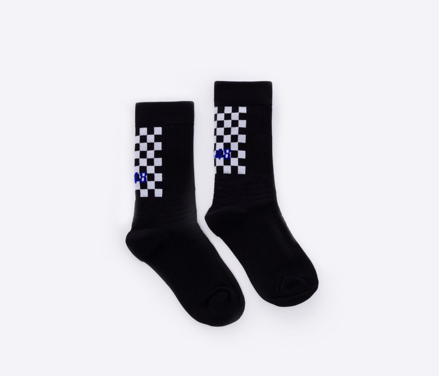 Women P448 Accessories | Socks Black/Check