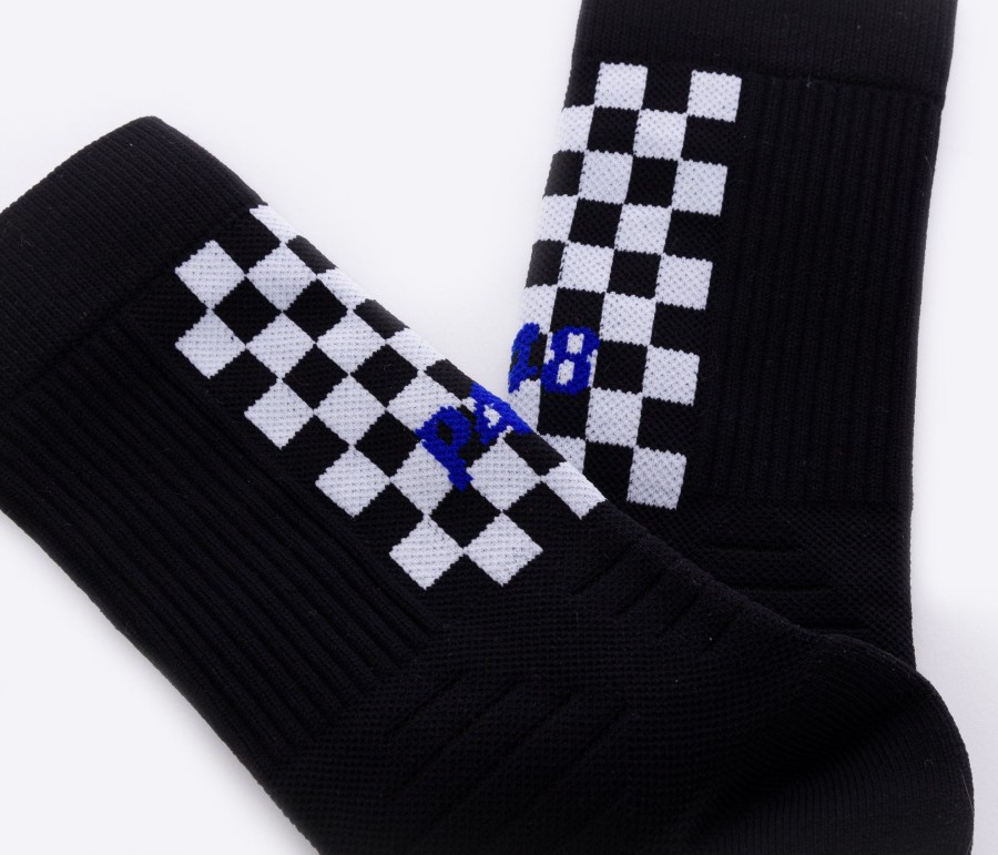 Women P448 Accessories | Socks Black/Check