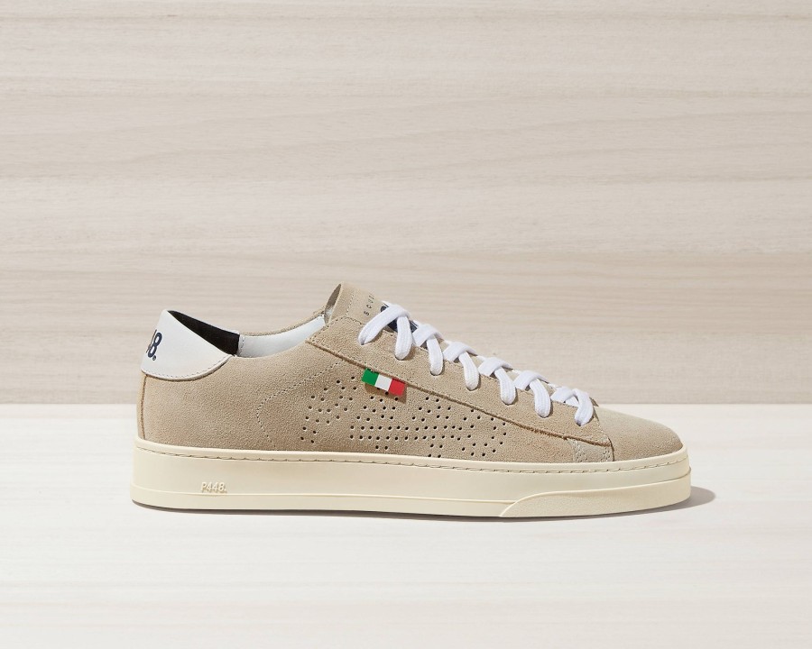 Men P448 Low Tops | Jack Beige/White