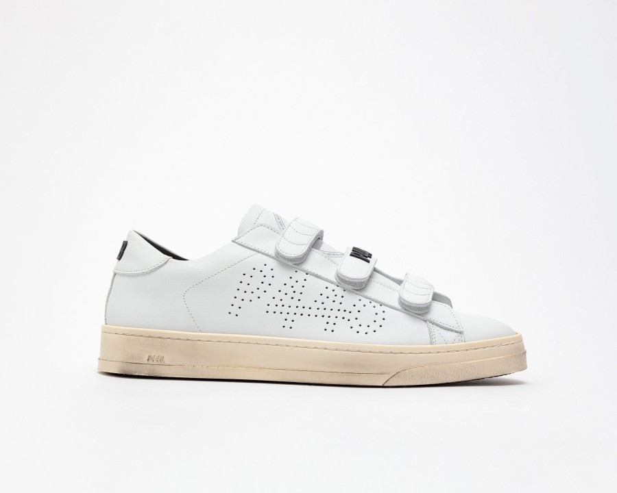 Men P448 Low Tops | Jack Velcro White